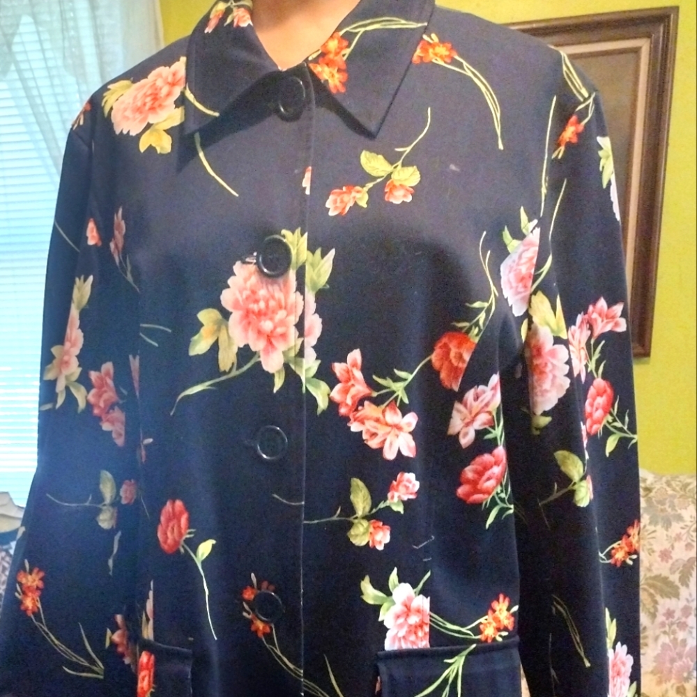 EVAN PICONE  NEW FLORAL COTTON COAT